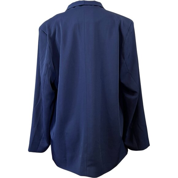 Urban Coco Womens Blazer Jacket Size XXL Navy Blue Pockets Career Classic NWT - Picture 3 of 7